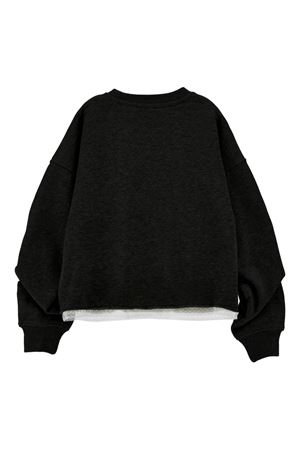 black cotton sweatshirt PHILOSOPHY KIDS | I9F6016036P050